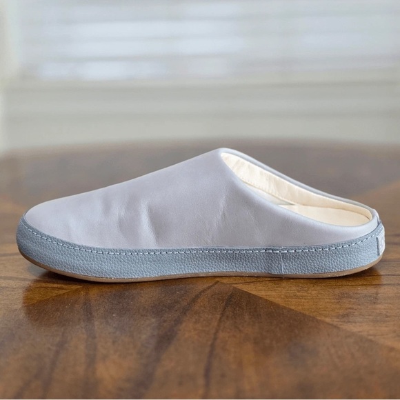 Olukai Hamani Gray Leather Slip On Clog Mules Loafers Shoes Size 9 New - Picture 8 of 15